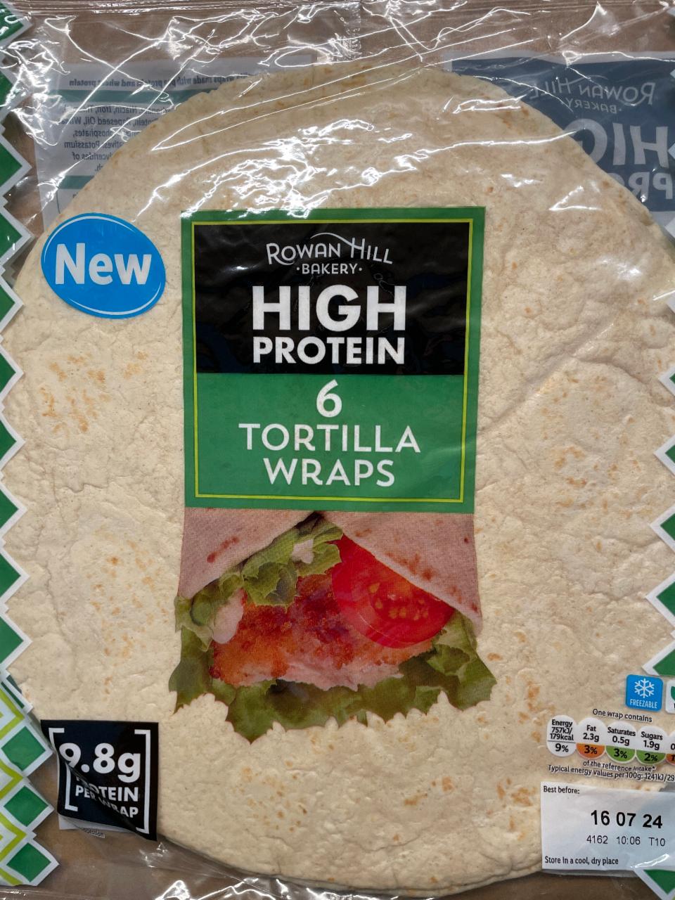 Fotografie - High protein 6 tortilla wraps Rowan Hill Bakery