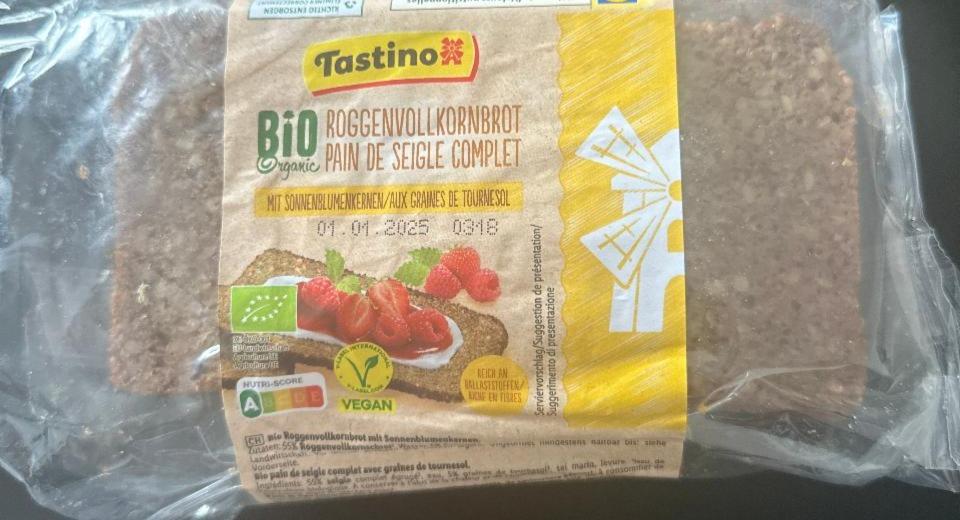 Fotografie - Bio Organics wholemeal rye bread sunflower seeds Tastino