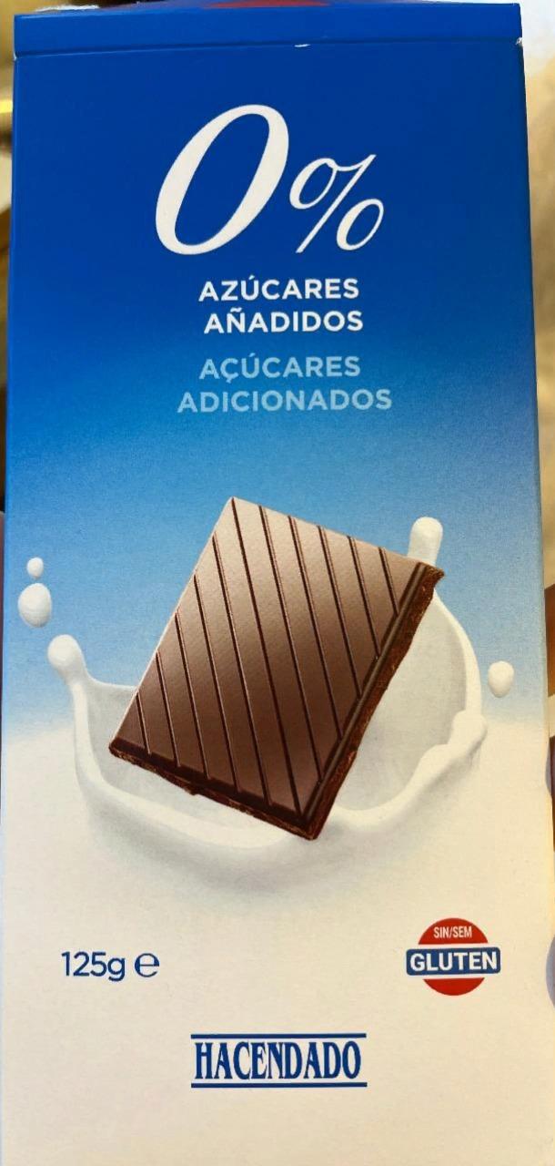 Fotografie - Chocolate 0% azúcares añadidos Hacendado