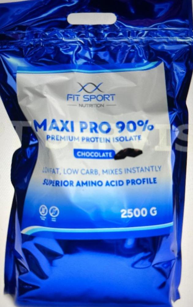 Fotografie - Maxi pro 90% premium protein isolate chocolate Fit sport nutrition