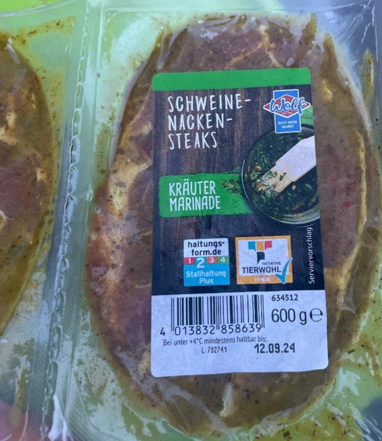 Fotografie - Schweine nacken steaks kräuter marinade Wolf