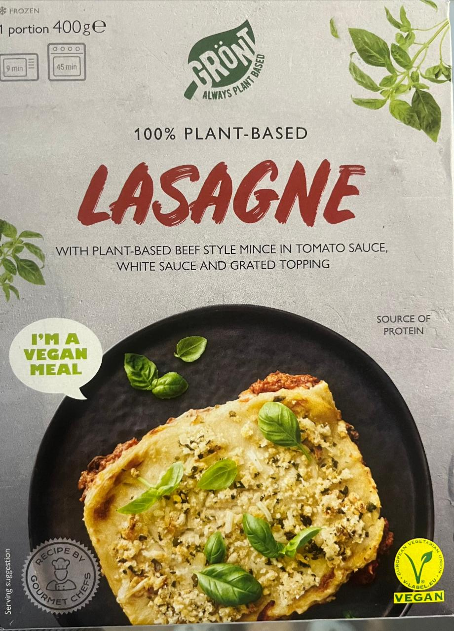 Fotografie - 100% plant based lasagne Grönt