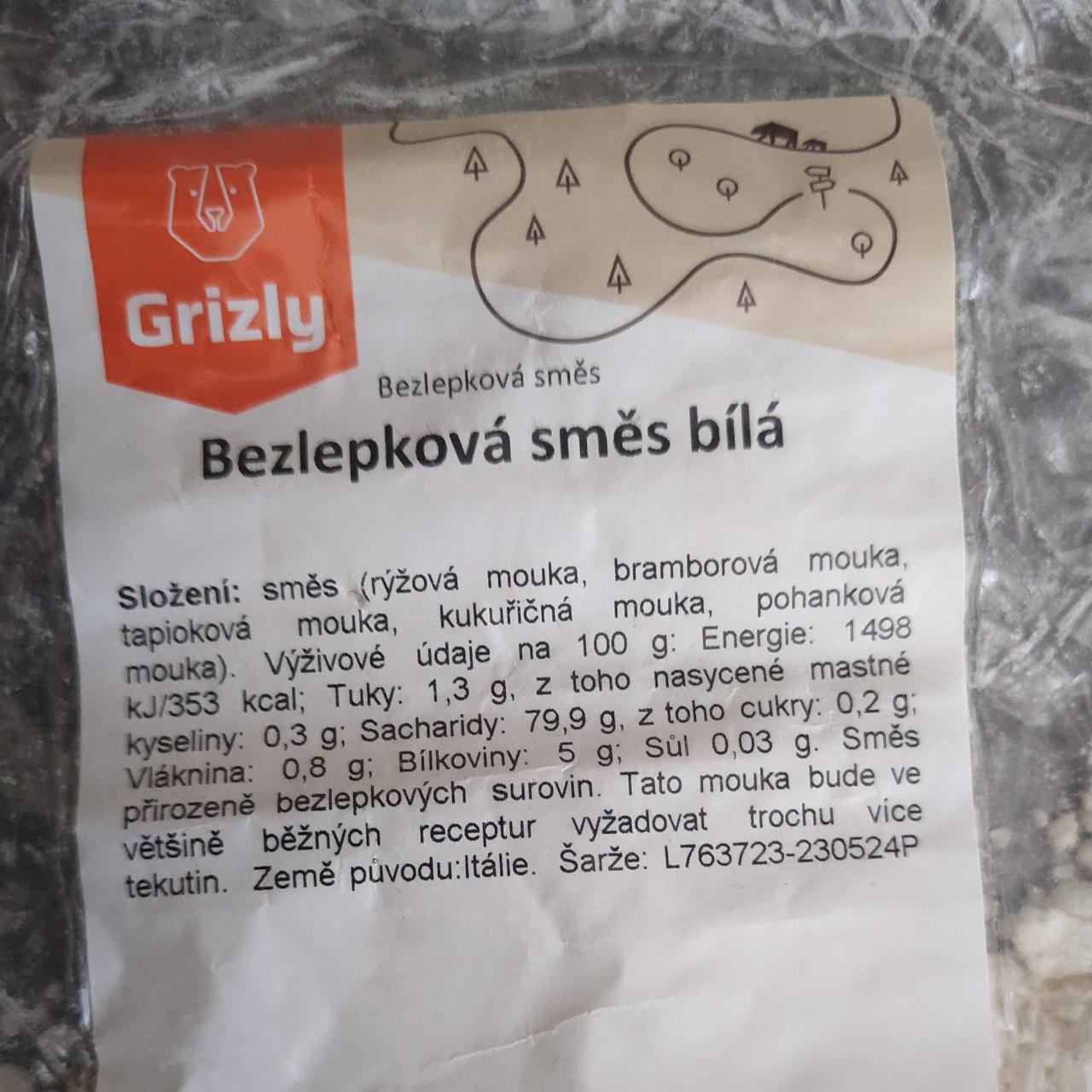 Fotografie - Bezlepková směs bílá Grizly