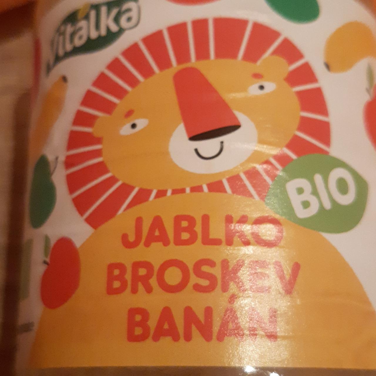 Fotografie - Bio jablko, broskev, banán Vitálka