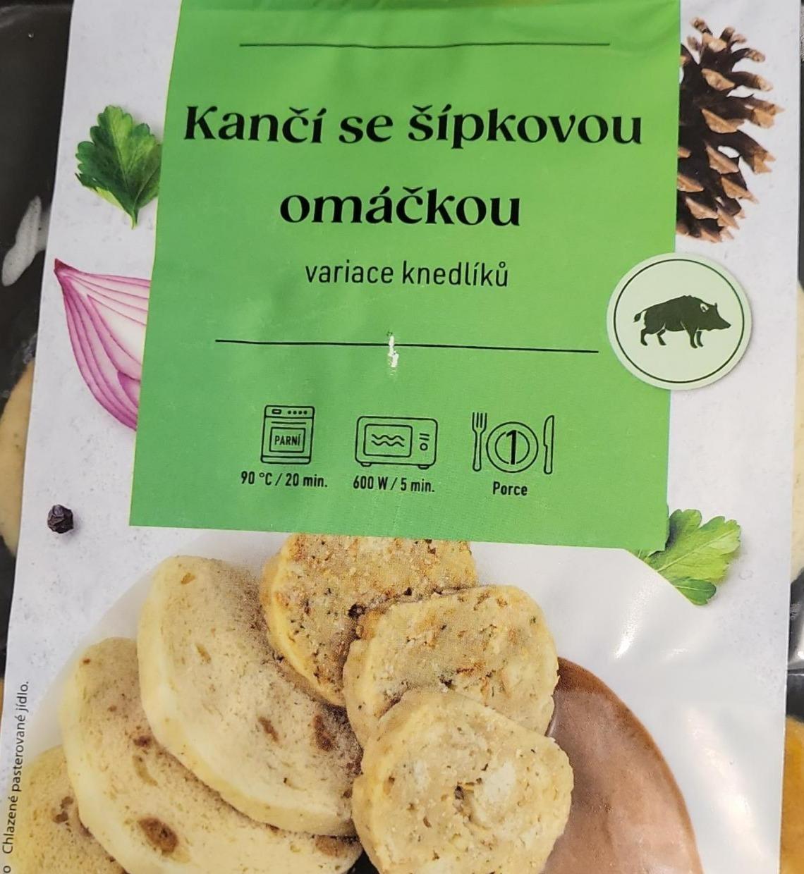 Fotografie - Kančí se šípkovou omáčkou variace knedlíků Lidl