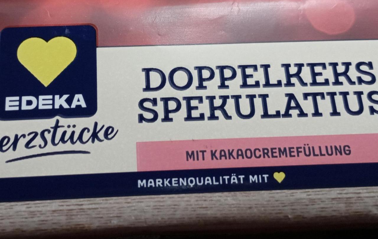 Fotografie - Doppelkeks spekulatius mit kakaocremefüllung Edeka