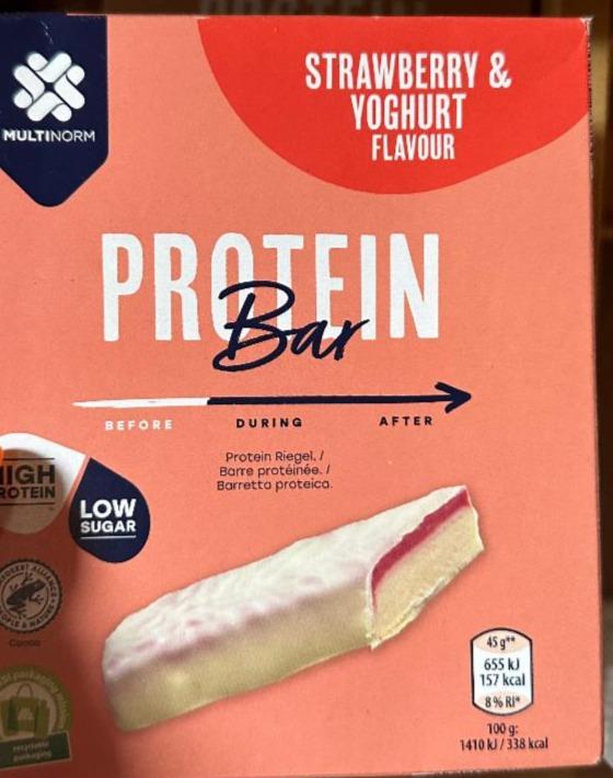 Fotografie - Protein bar strawberry & yoghurt flavour Multinorm