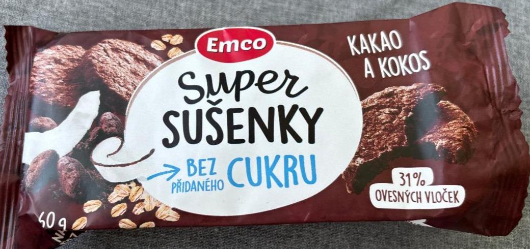 Fotografie - Super sušenky bez přidaného cukru kakao a kokos Emco