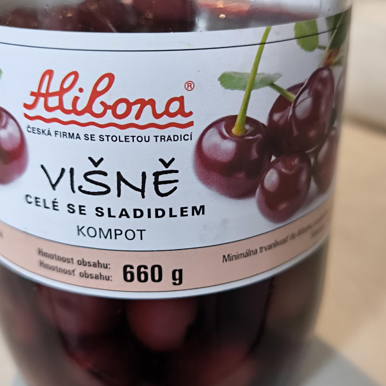 Fotografie - Višně celé se sladidlem kompot Alibona