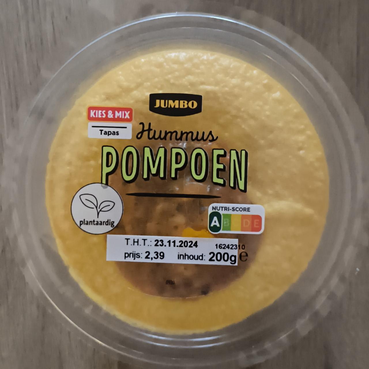 Fotografie - Hummus pompoen Jumbo