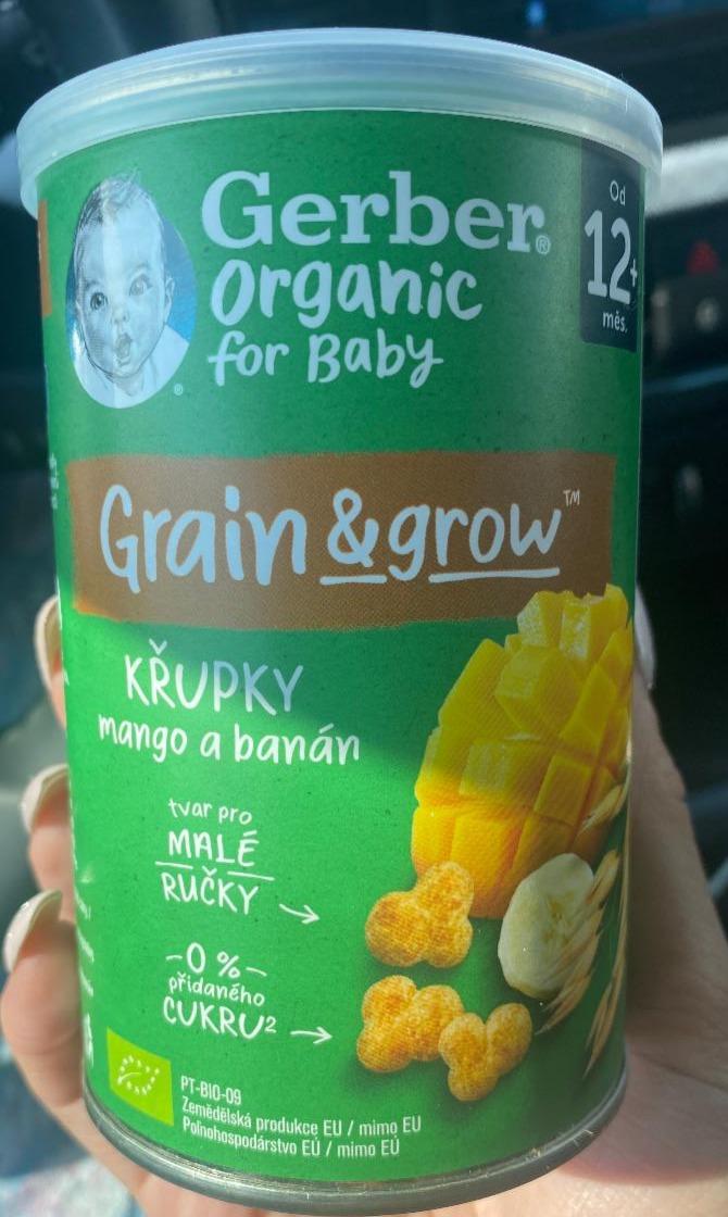 Fotografie - For baby Grain & Grow křupky mango a banán Gerber Organic
