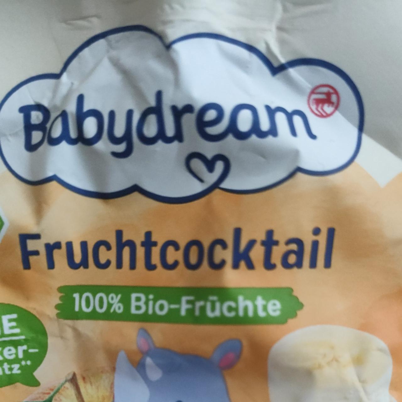 Fotografie - Fruchtcocktail apfel birne banane aprikose Babydream