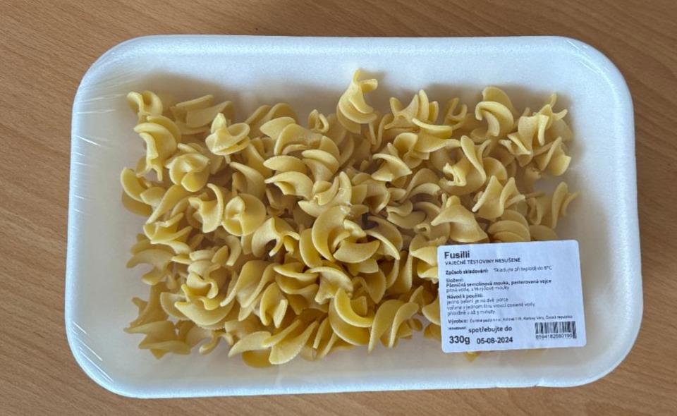 Fotografie - Fusilli nesušené vaječné těstoviny Čerstvá pasta