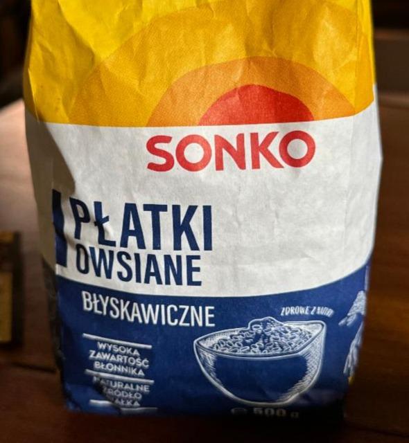 Fotografie - Płatki Owsiane błyskawiczne Sonko