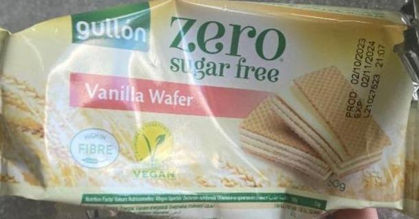 Fotografie - Zero sugar free vanilla wafer Gullón