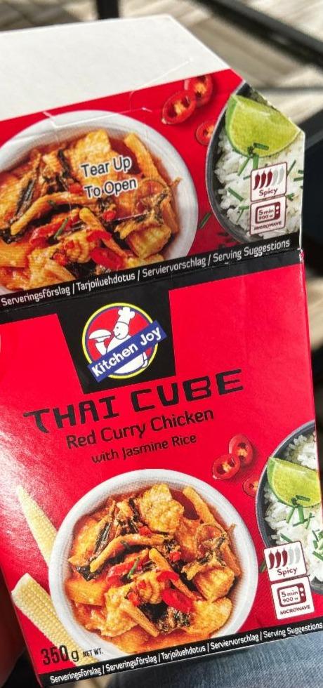 350g Kitchen Joy Thai-Cube Red Curry Chicken with Jasmine Rice, frozen meal