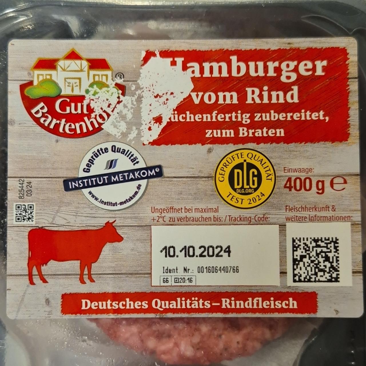 Fotografie - Hamburger vom rind Gut Bartenhof