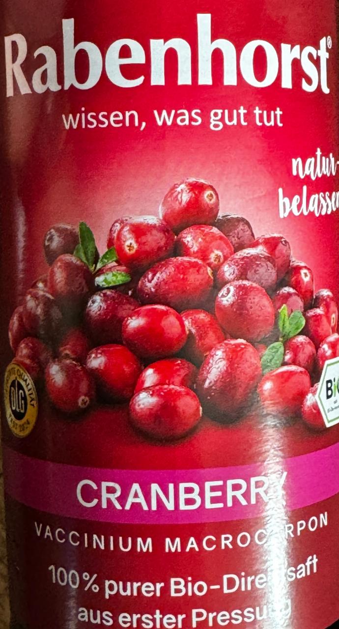 Fotografie - Cranberry 100% purer bio-direktsaft Rabenhorst