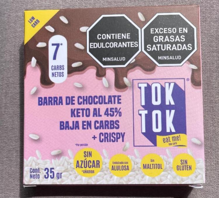 Fotografie - Barra de chocolate keto al 45% Tok Tok