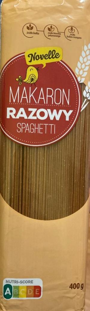 Fotografie - Makaron razowy spaghetti Novelle