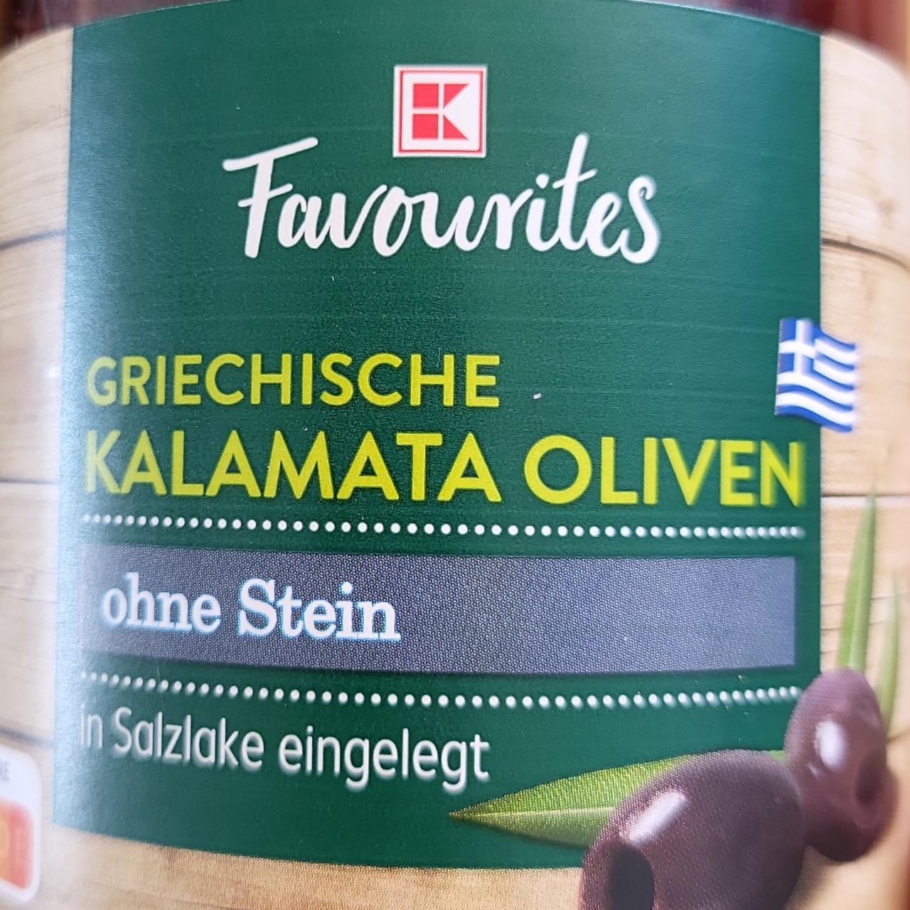 Fotografie - Griechische kalamata oliven ohne stein in salzlake eingelegt K-Favourites