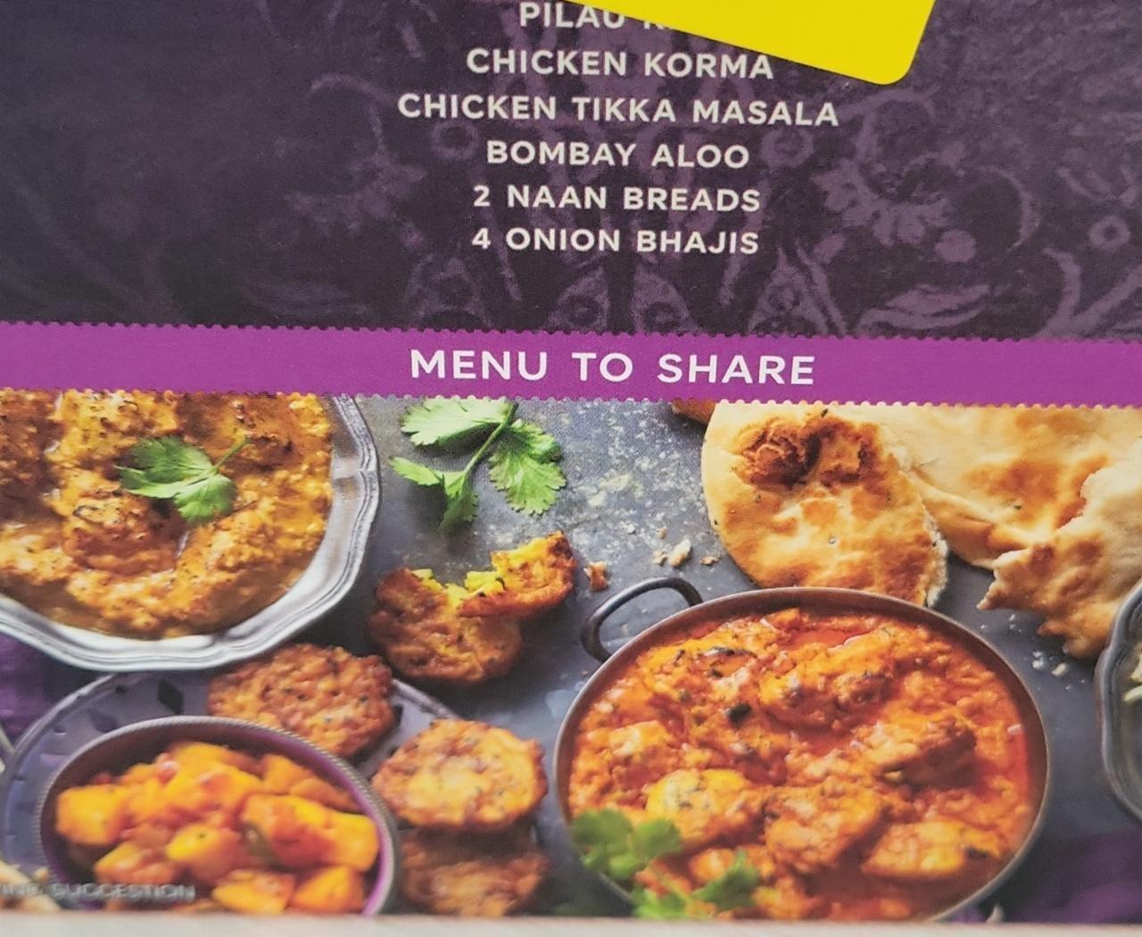 Fotografie - Chicken korma menu to share M&S Food