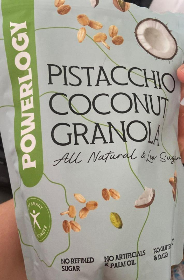 Fotografie - Pistacchio coconut granola Powerlogy