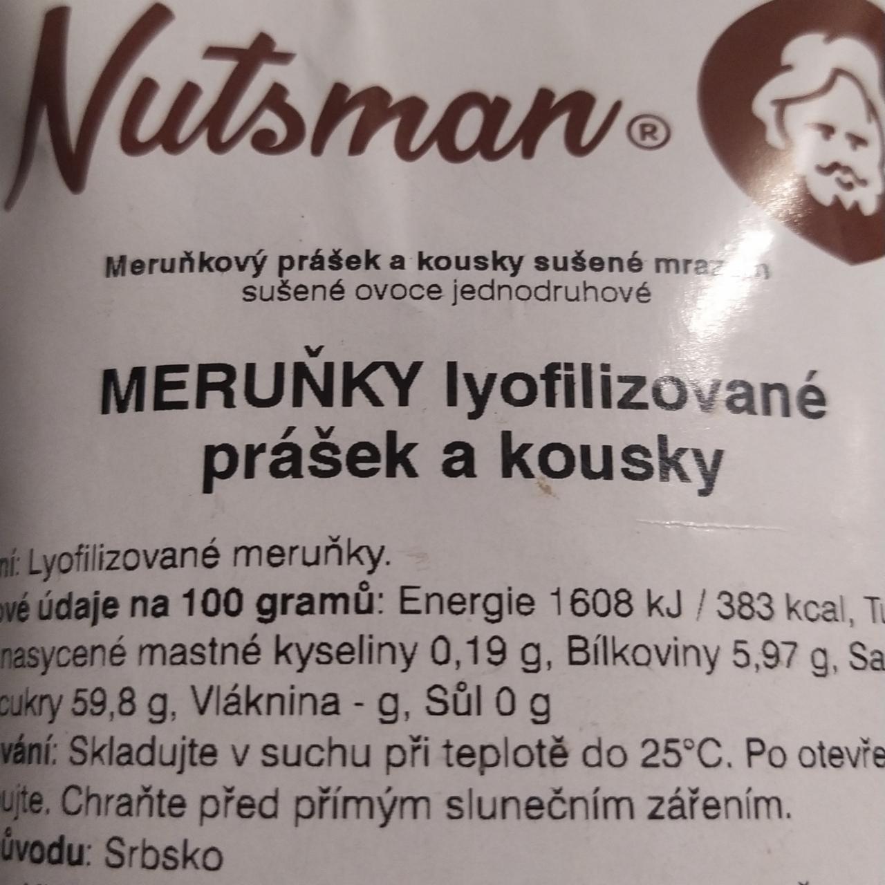 Fotografie - Meruňky lyofilizované Nutsman