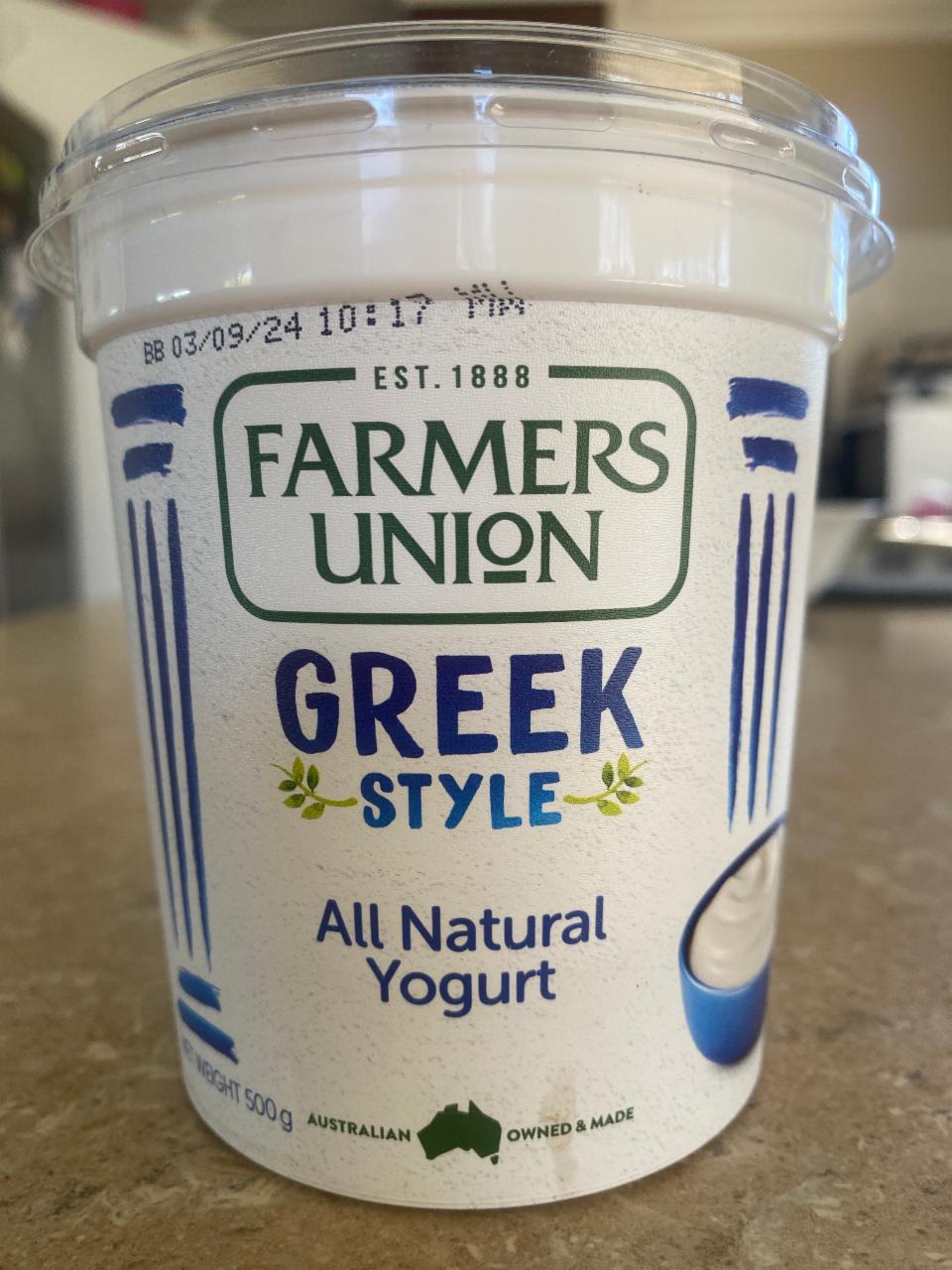 Fotografie - Greek style All Natural Yogurt Farmers Union