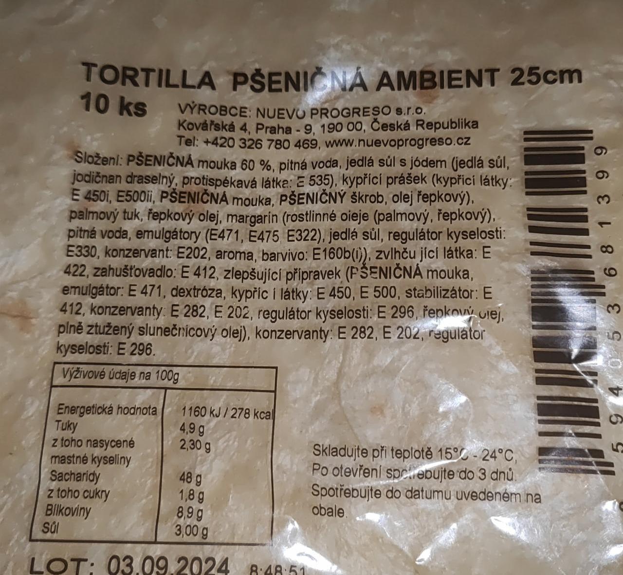 Fotografie - Tortilla pšeničná ambient Nuevo progreso