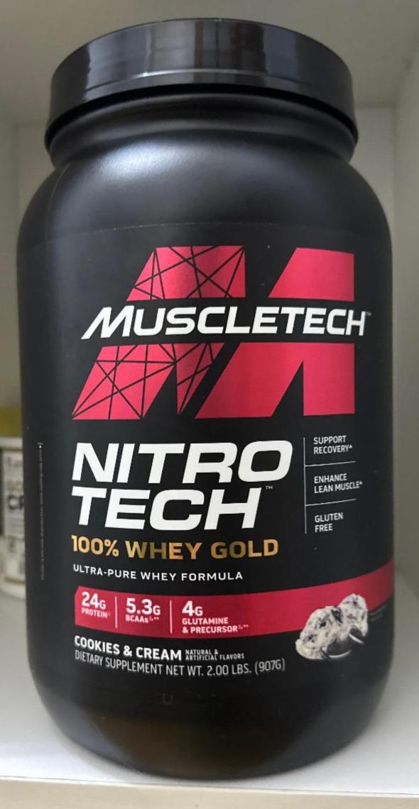 Fotografie - Nitro tech 100% whey gold cookies & cream Muscletech