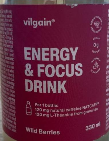 Fotografie - Energy & focus drink wild berries Vilgain