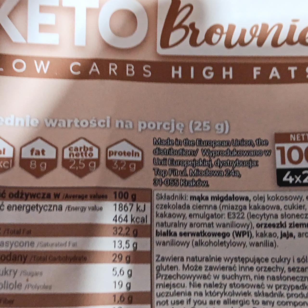 Fotografie - Keto brownie CambioLabs