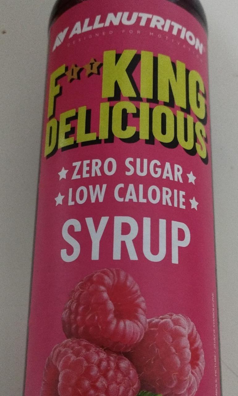 Fotografie - F**King delicious syrup zero sugar raspberry flavour Allnutrition