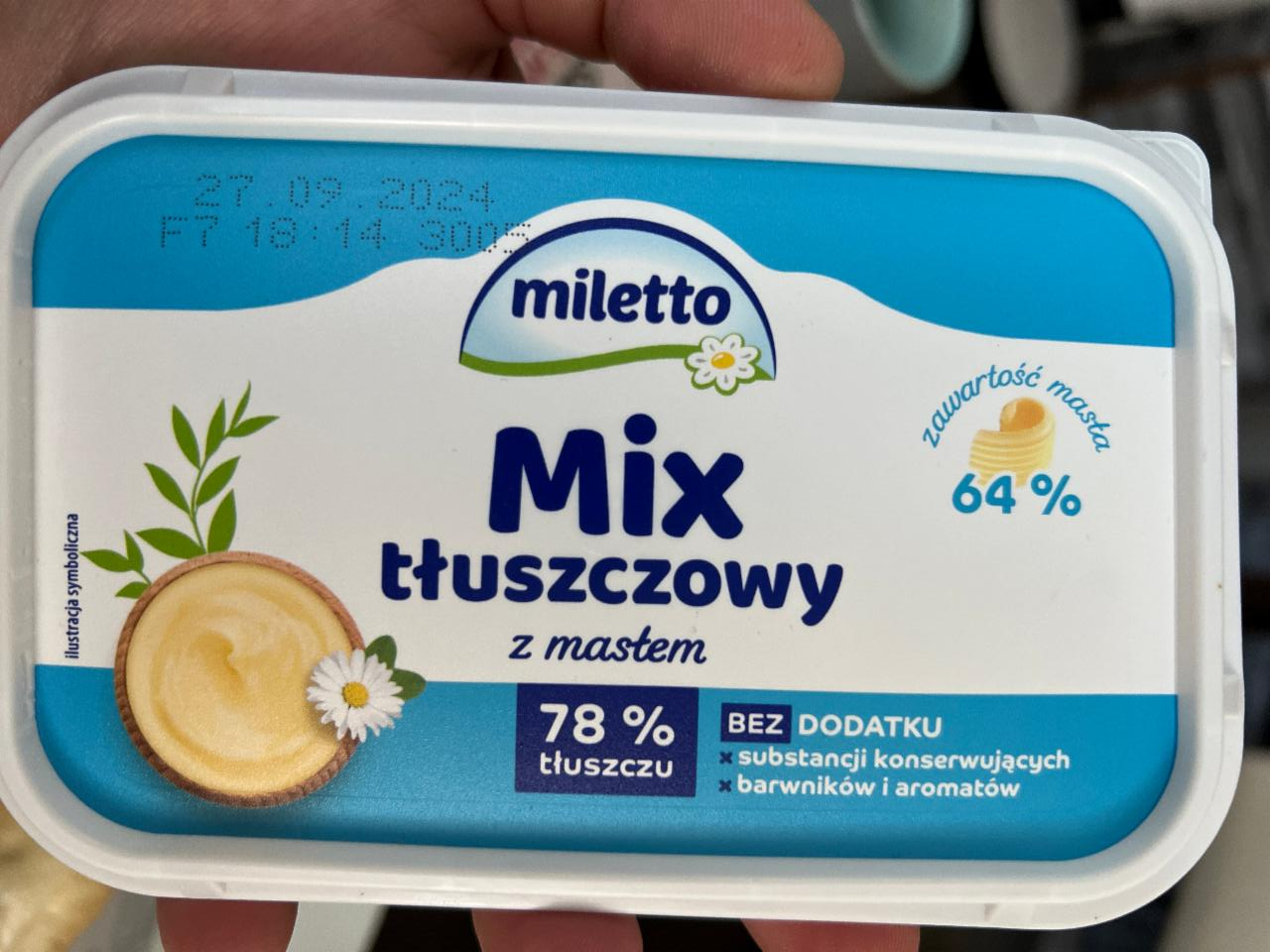 Fotografie - Mix tluszczowy z maslem 78% tluszczu Miletto