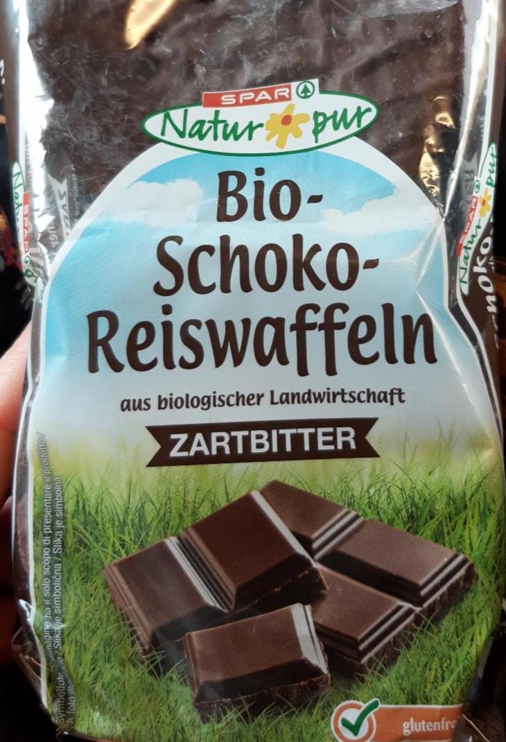 Fotografie - Bio-Schoko-Reiswaffeln Zartbitter Spar Natur pur