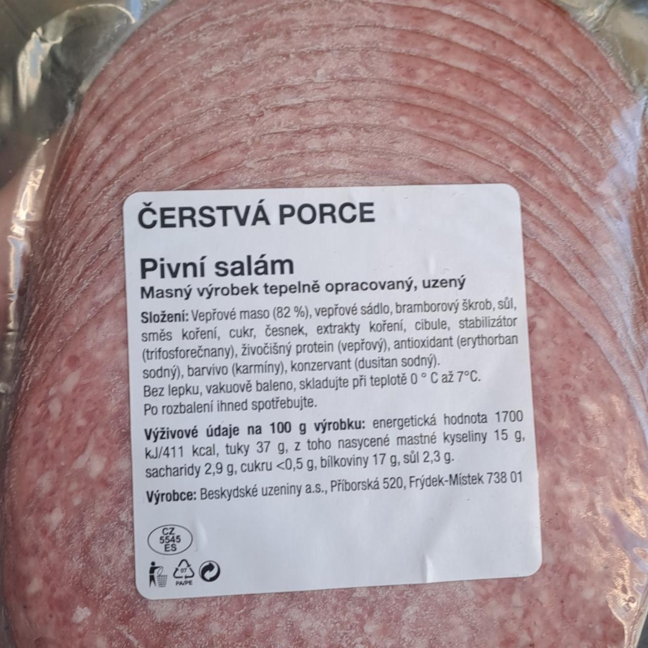 Fotografie - Pivní salám lidl Čerstvá porce