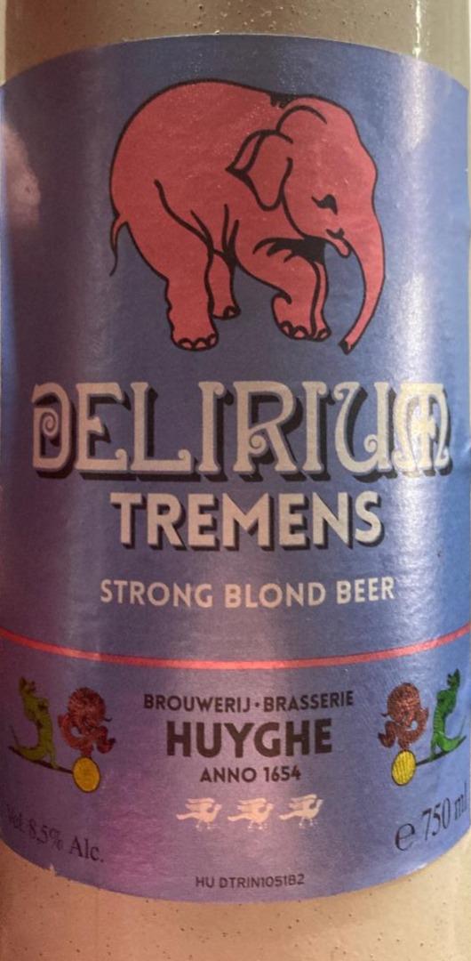 Fotografie - Delirium tremens strong blond beer Br.L.Huyghe