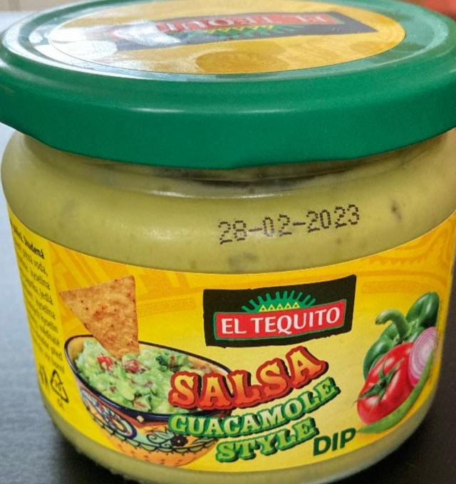 Salsa Guacamole style Dip El Tequito - kalorie, kJ a nutriční hodnoty