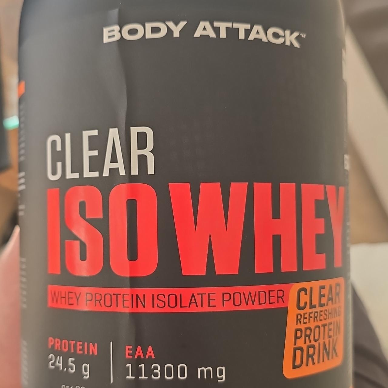 Fotografie - Clear iso whey protein isolate powder orange Body Attack