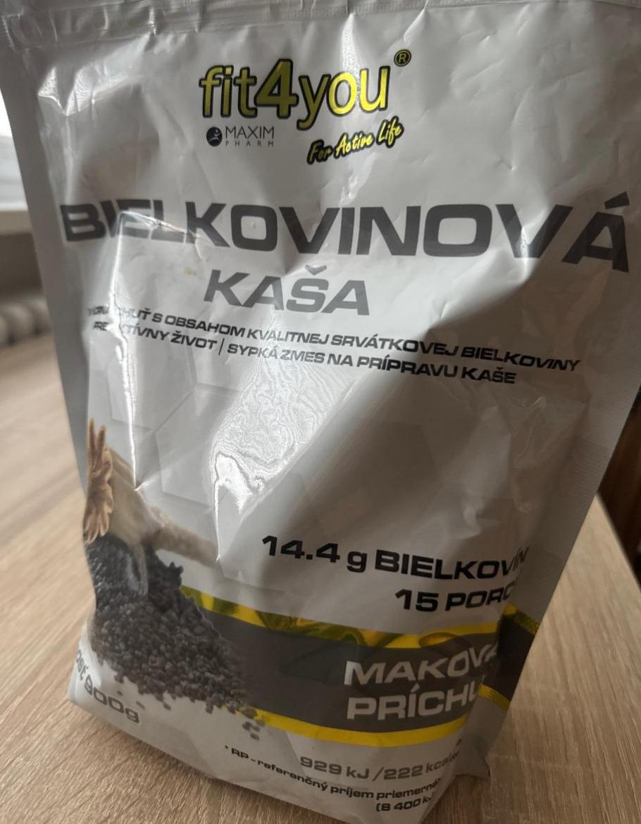 Fotografie - Bielkovinová kaša maková príchuť Fit4you