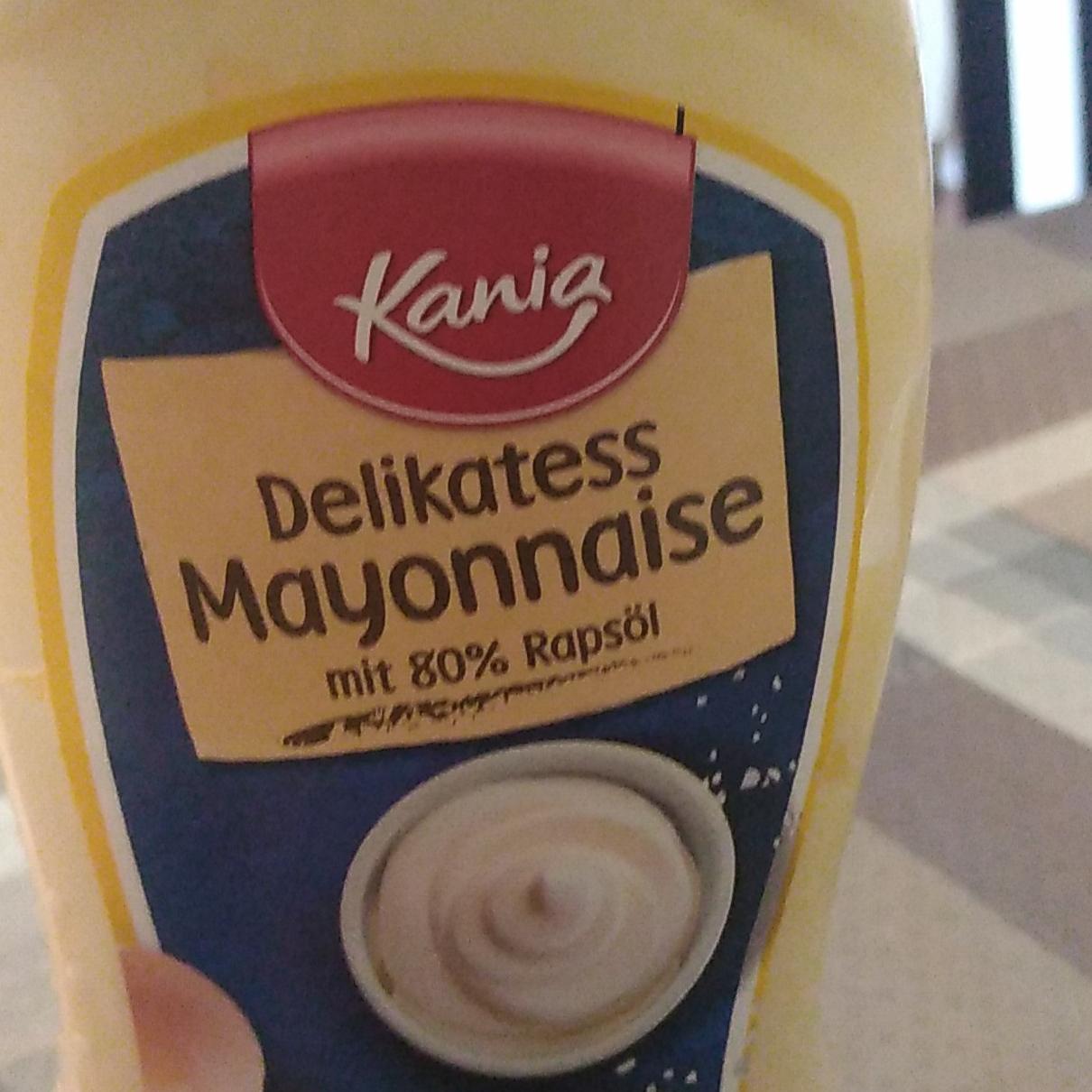 Delikatess mayonaise Kania - kalorie, kJ a nutriční hodnoty