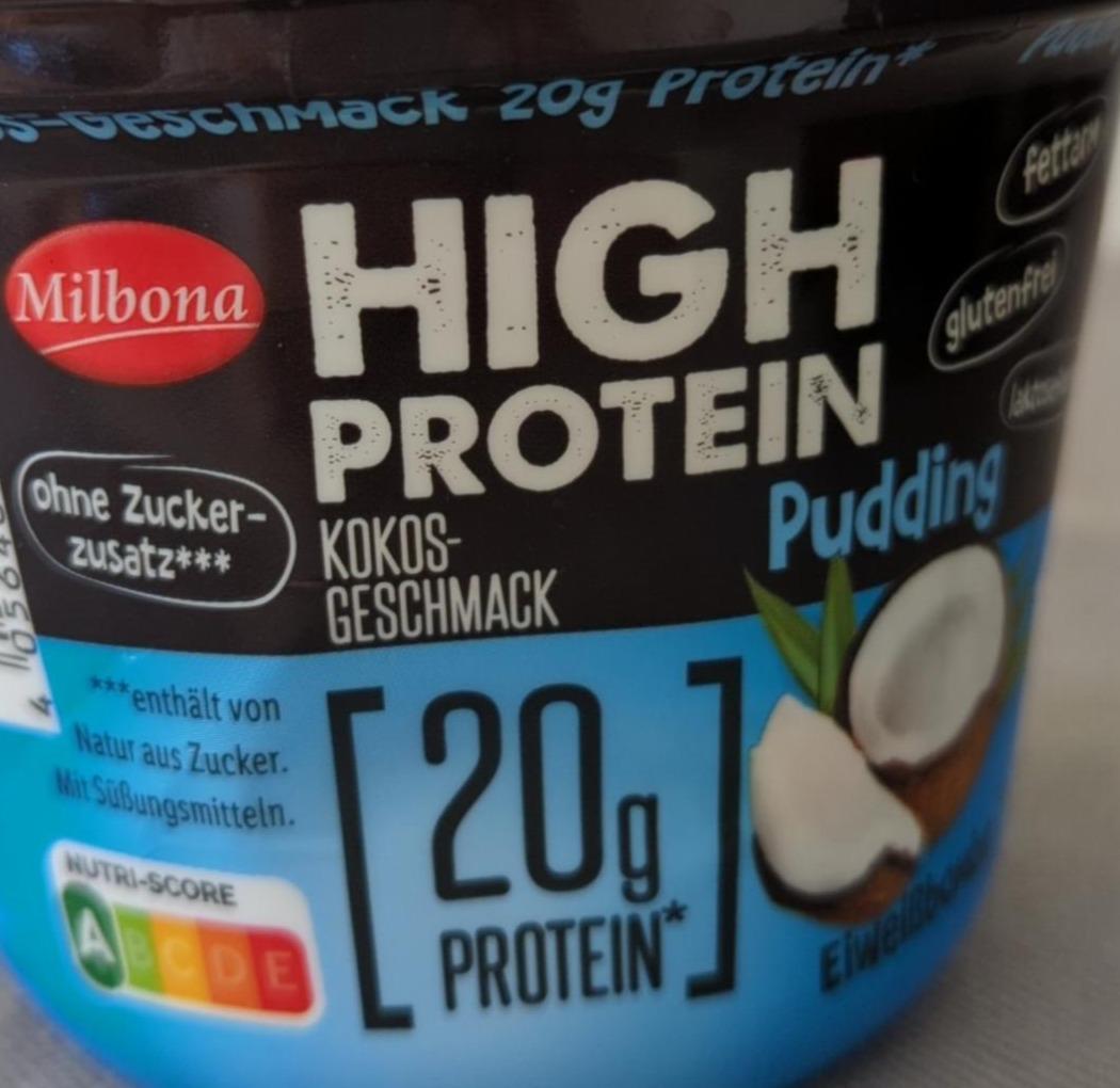 Fotografie - High protein Pudding Kokos Milbona