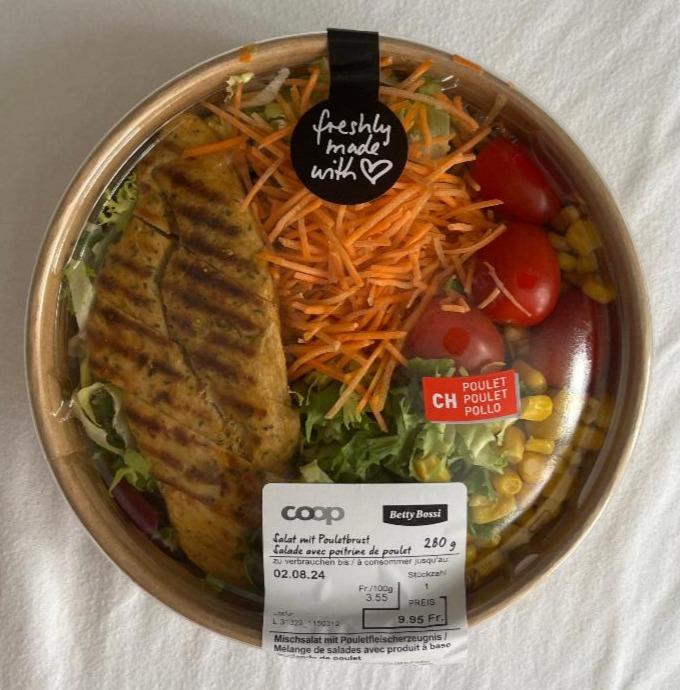 Fotografie - Salat mit pouletbrust Coop