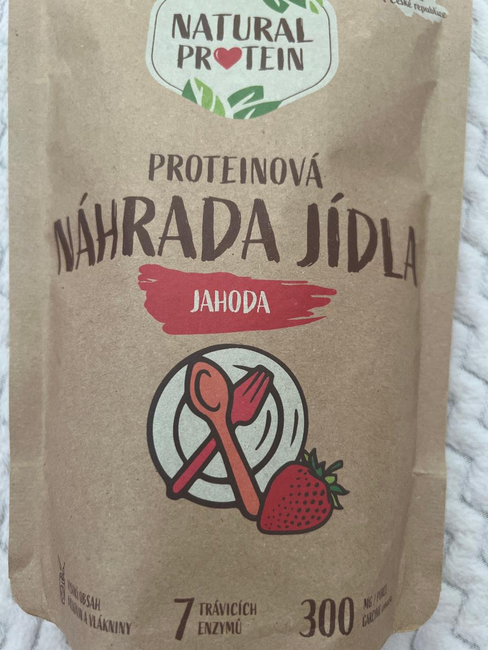 Fotografie - Proteinová náhrada jídla Jahoda Natural protein