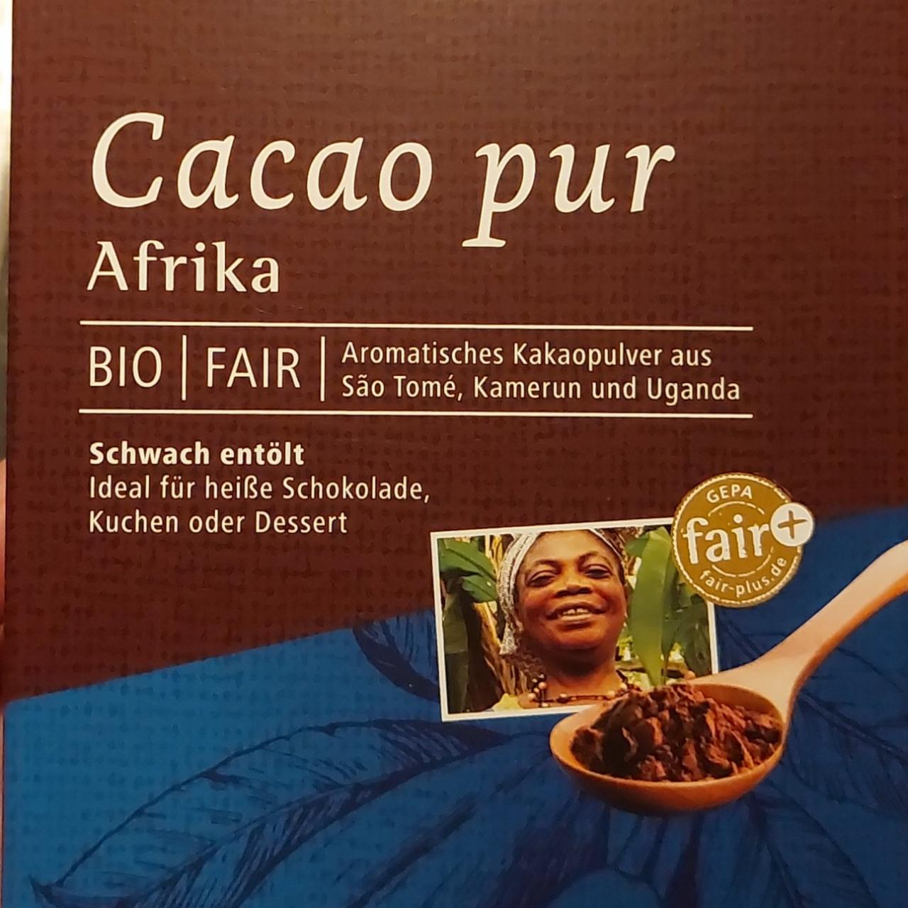 Fotografie - Cacao pur afrika bio fair Gepa