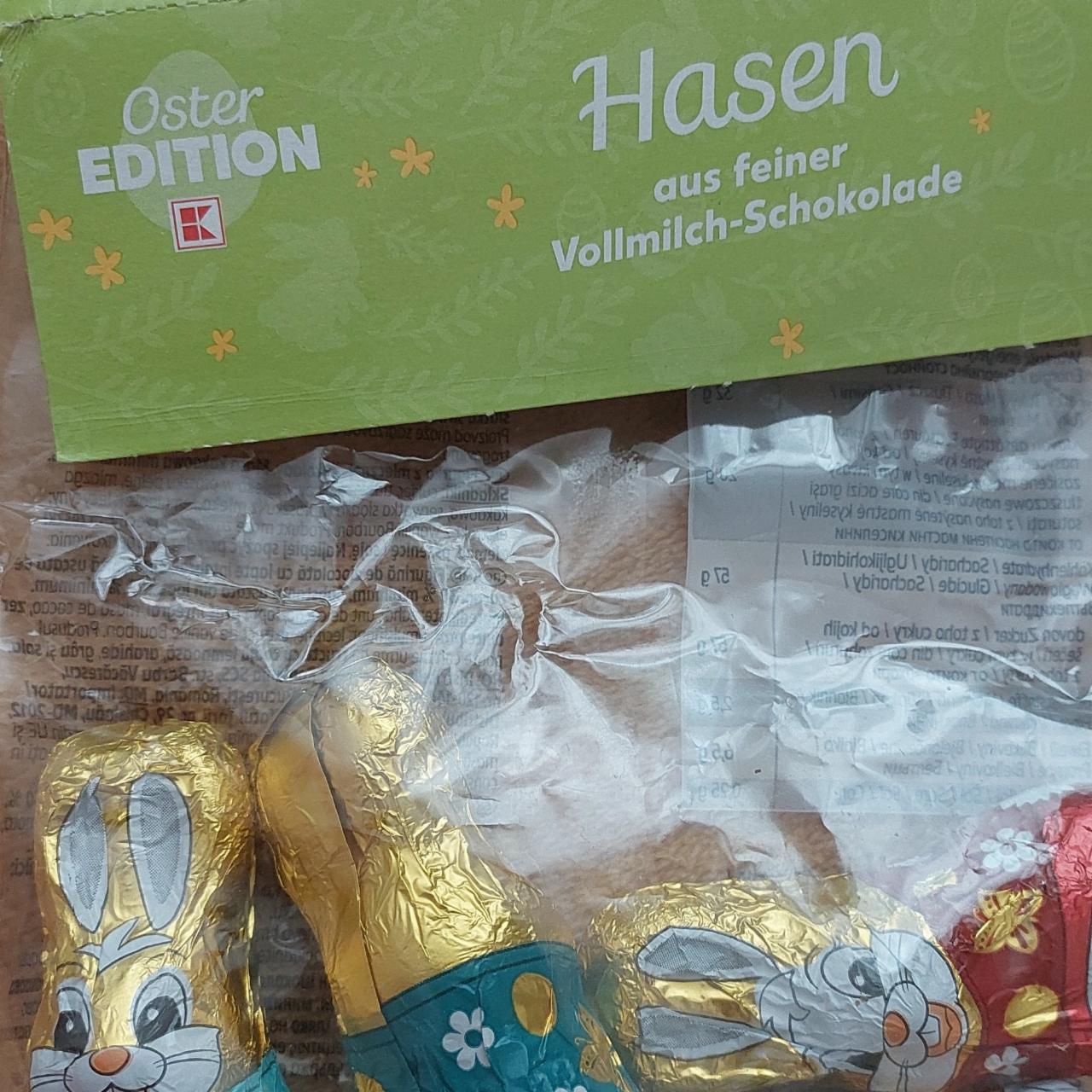 Fotografie - Hasen aus feiner vollmilch-schokolade Kaufland