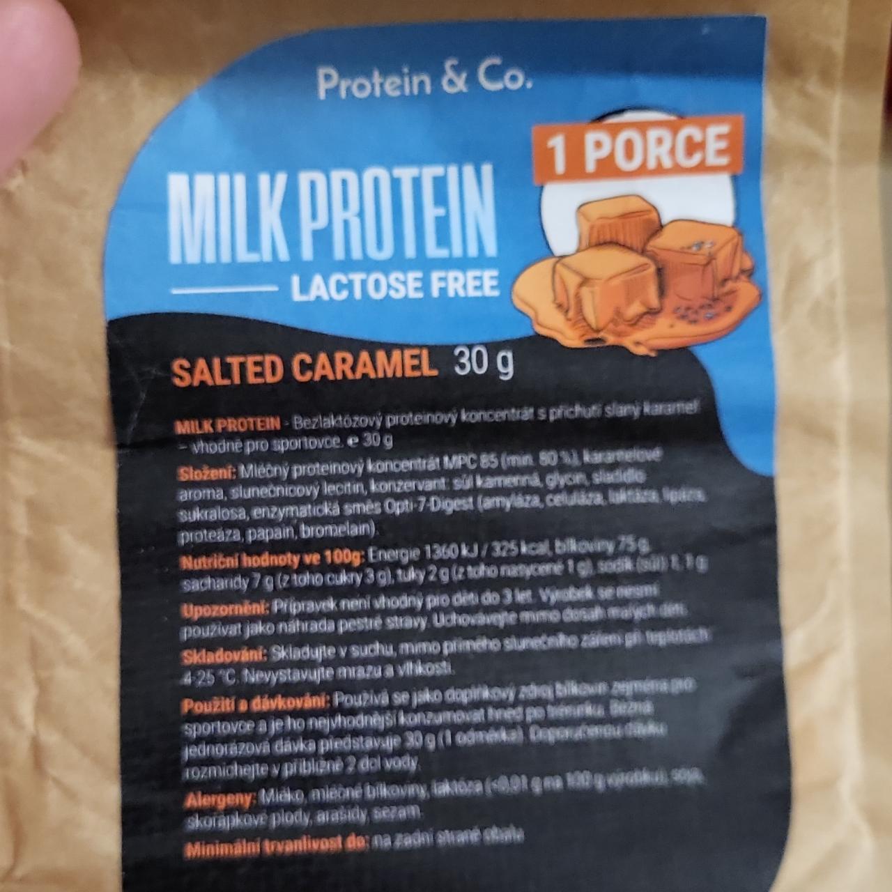 Fotografie - Milk Protein lactose free Salted Caramel Protein & Co.