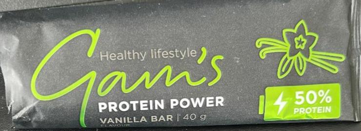 Fotografie - Protein power vanilla bar Gam's