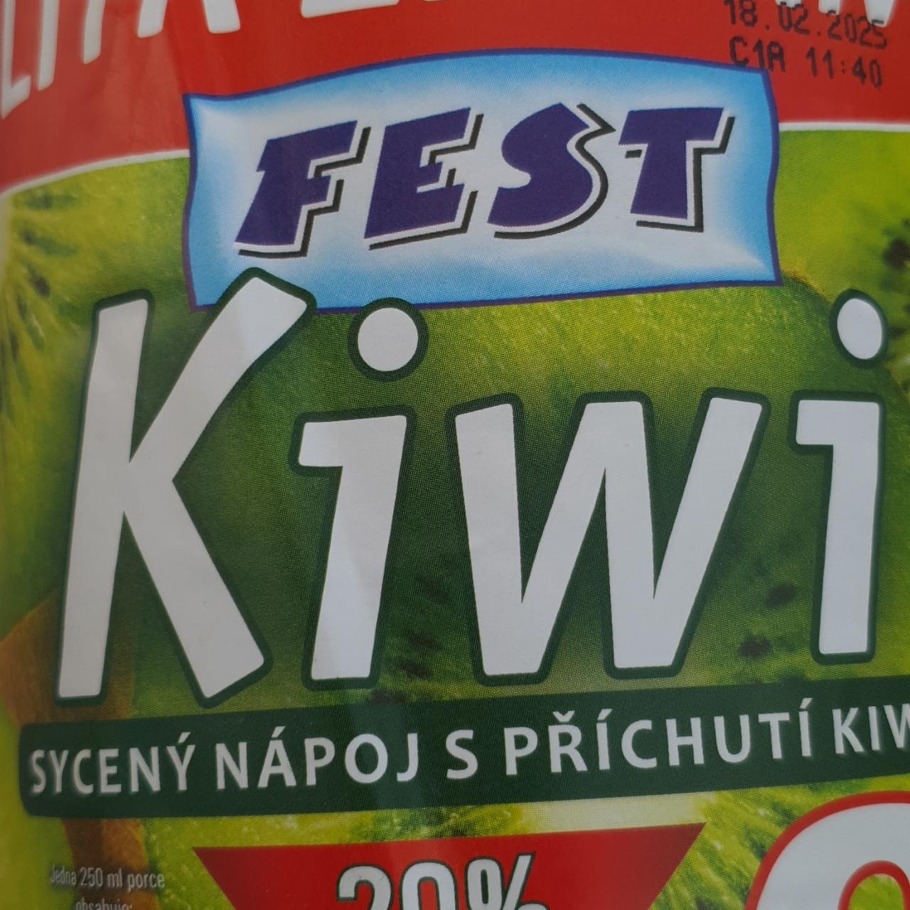 Fotografie - Kiwi sycený nápoj s příchutí kiwi Fest